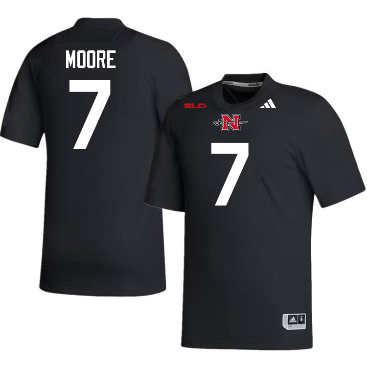 Nicholls Colonels #7 Kareem Moore College Football Jerseys,Uniforms Stitched-Black
